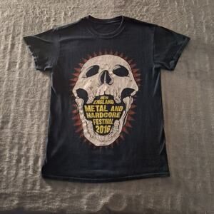 New England 2016 Metal Hardcore Festival T-Shirt Black Size Small Cotton
